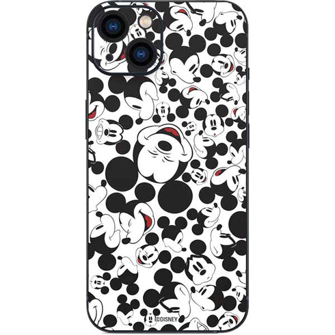 Disney Mickey Mouse Face Pattern iPhone 14 Skin